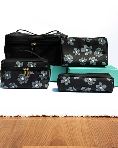 Compact & Stylish Travel Pouches | Set Of 4 | 12 X 9 X 6 inches