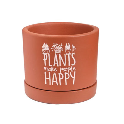 Brown Rustic Charm Terracotta Planter With Matching Stand | 4 x 4 inches | Plant Not Included