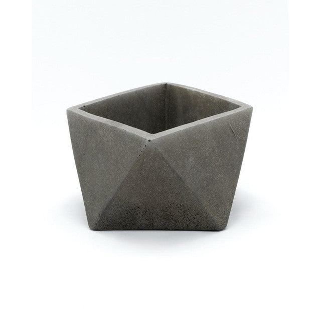 Minimalist Geometric Design Trisq Concrete Ashtray | 4 x 4 x 2 inches