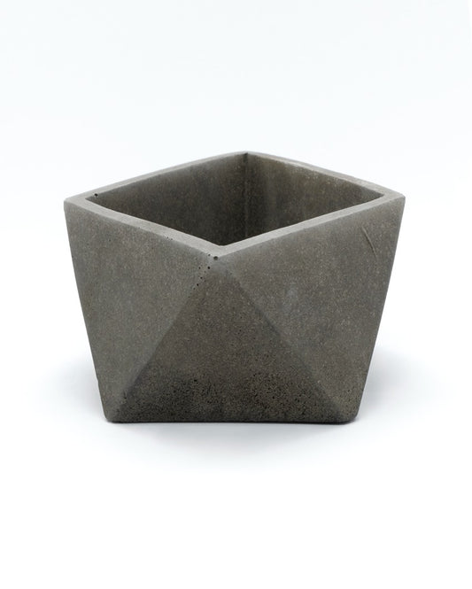 Minimalist Geometric Design Trisq Concrete Ashtray | 4 x 4 x 2 inches