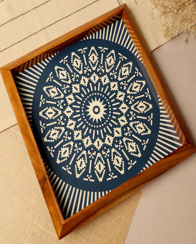 Blue Teak Square Tray