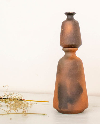 Stylish Terracotta Vase with Incense Holder Set