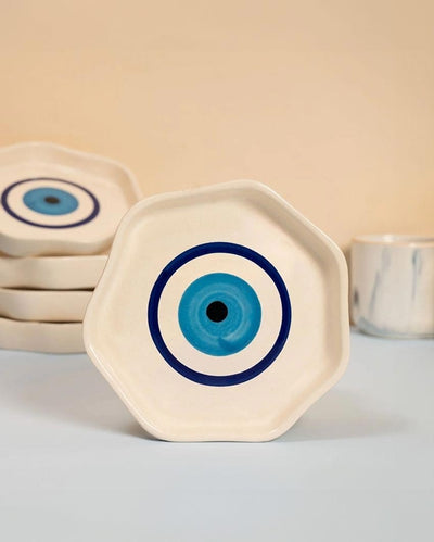 Charming Ceramic Evil Eye Plate | 6 inches