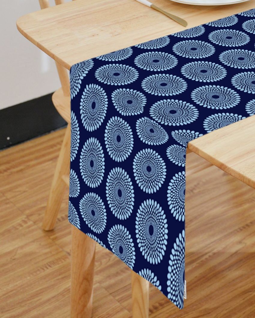 Blue Polyester Table Runner