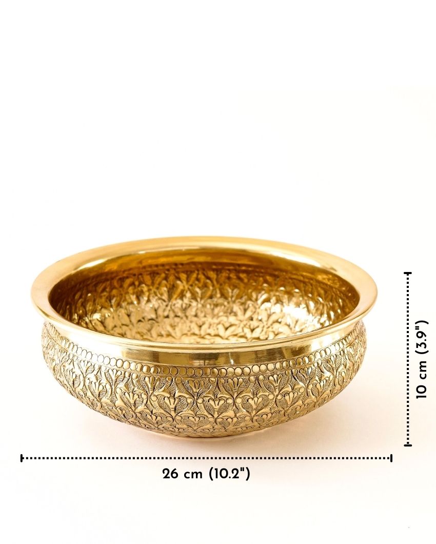 Beautiful Golden Shade Anandi Urli Bowl | 10 x 4 inches