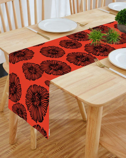 Classic Red And Black Table Runner