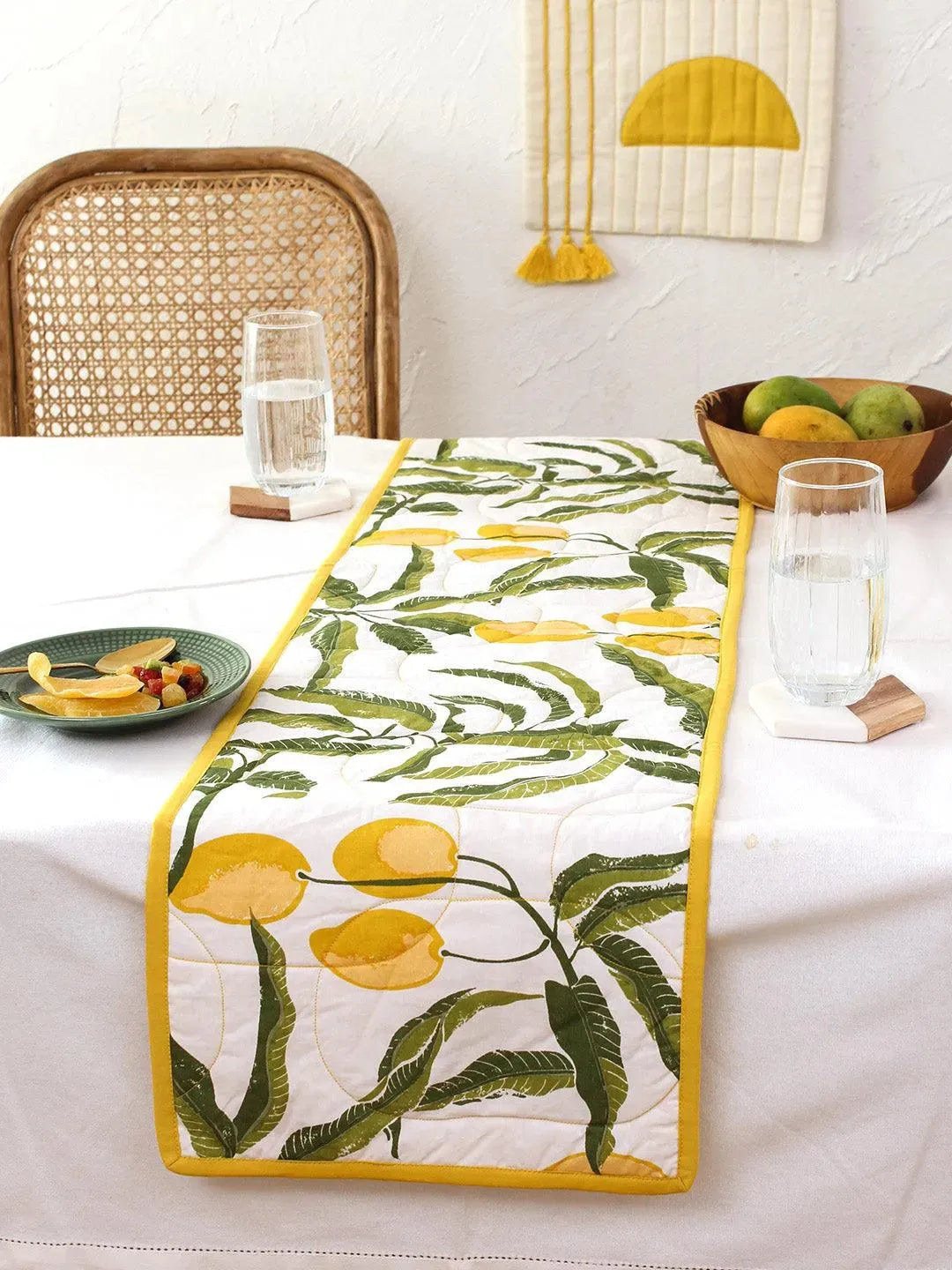 Yellow Rasaal Table Runner | 13 x 59 inches