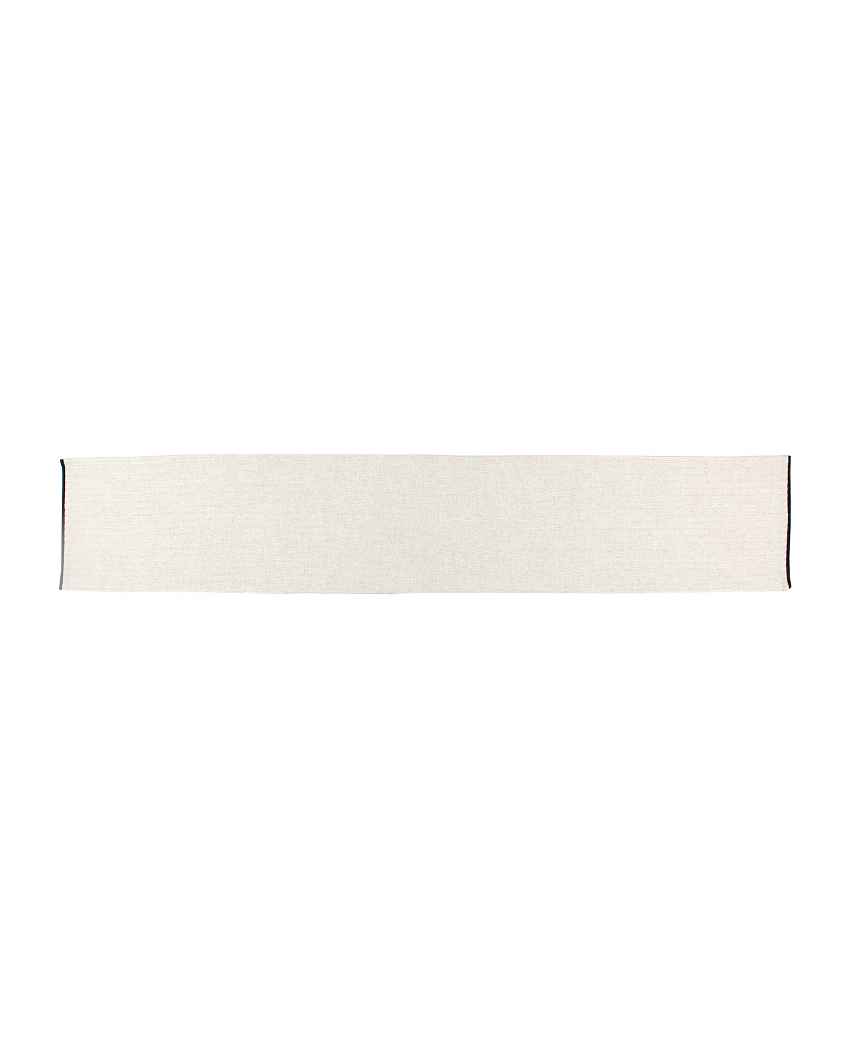 Safaid Ivory Elegant Runner | 13 x 72 inches