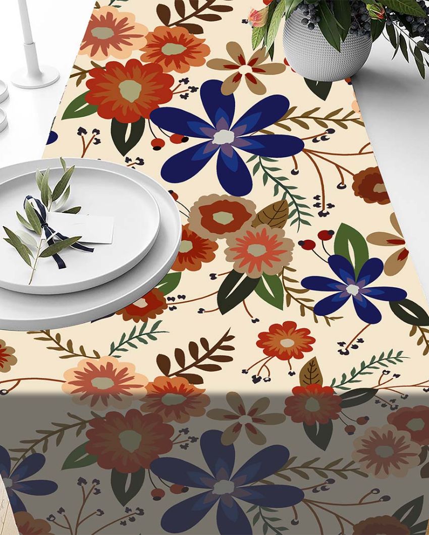 Multicolor Floral Print Table Runner