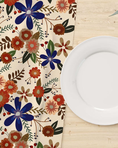 Multicolor Floral Print Table Runner