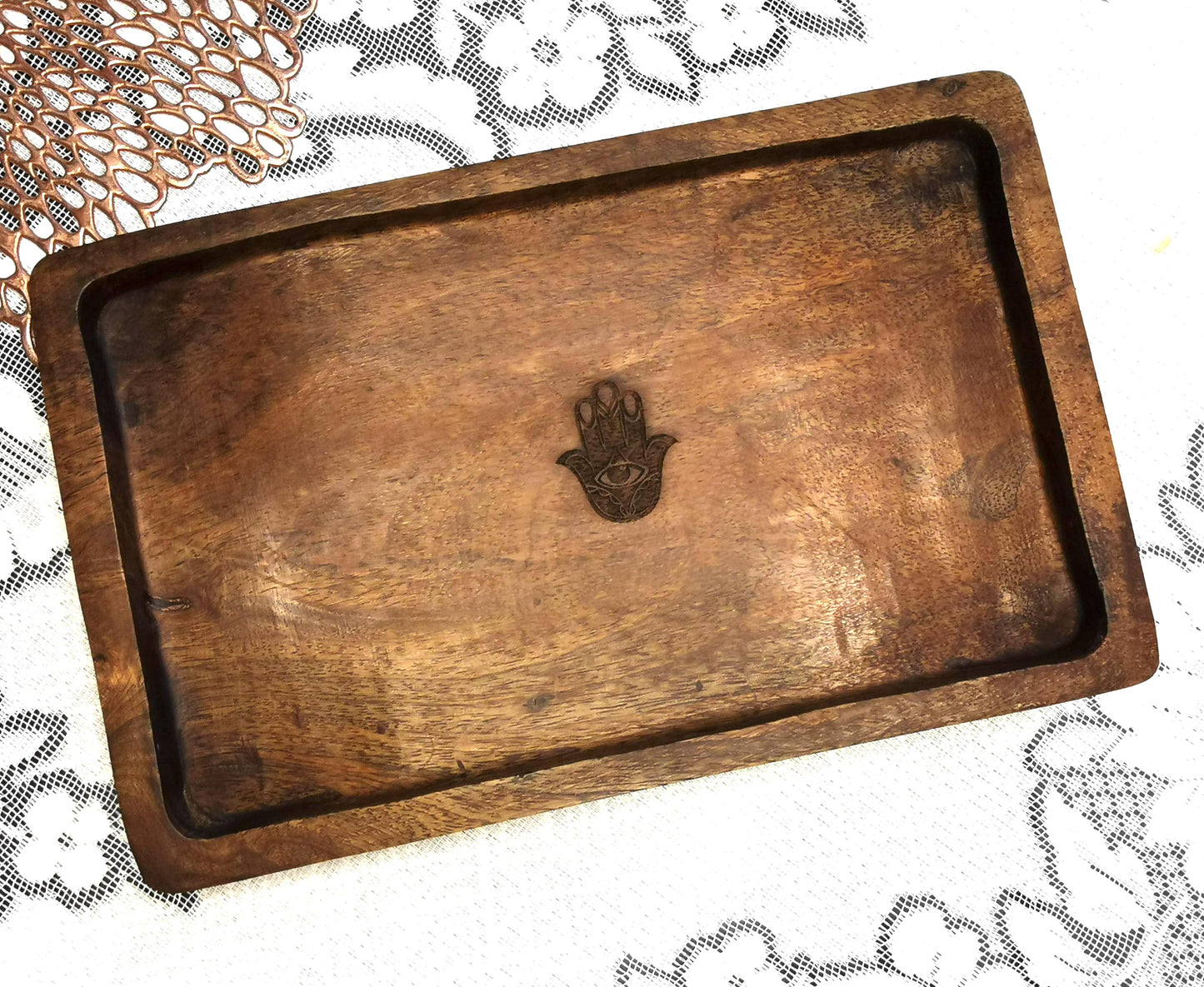 Traditional Hamsa Design Serving Tray