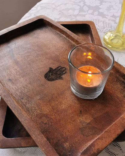 Traditional Hamsa Design Serving Tray