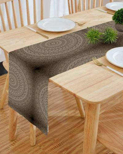 Brown Ethnic Motifs Table Runner