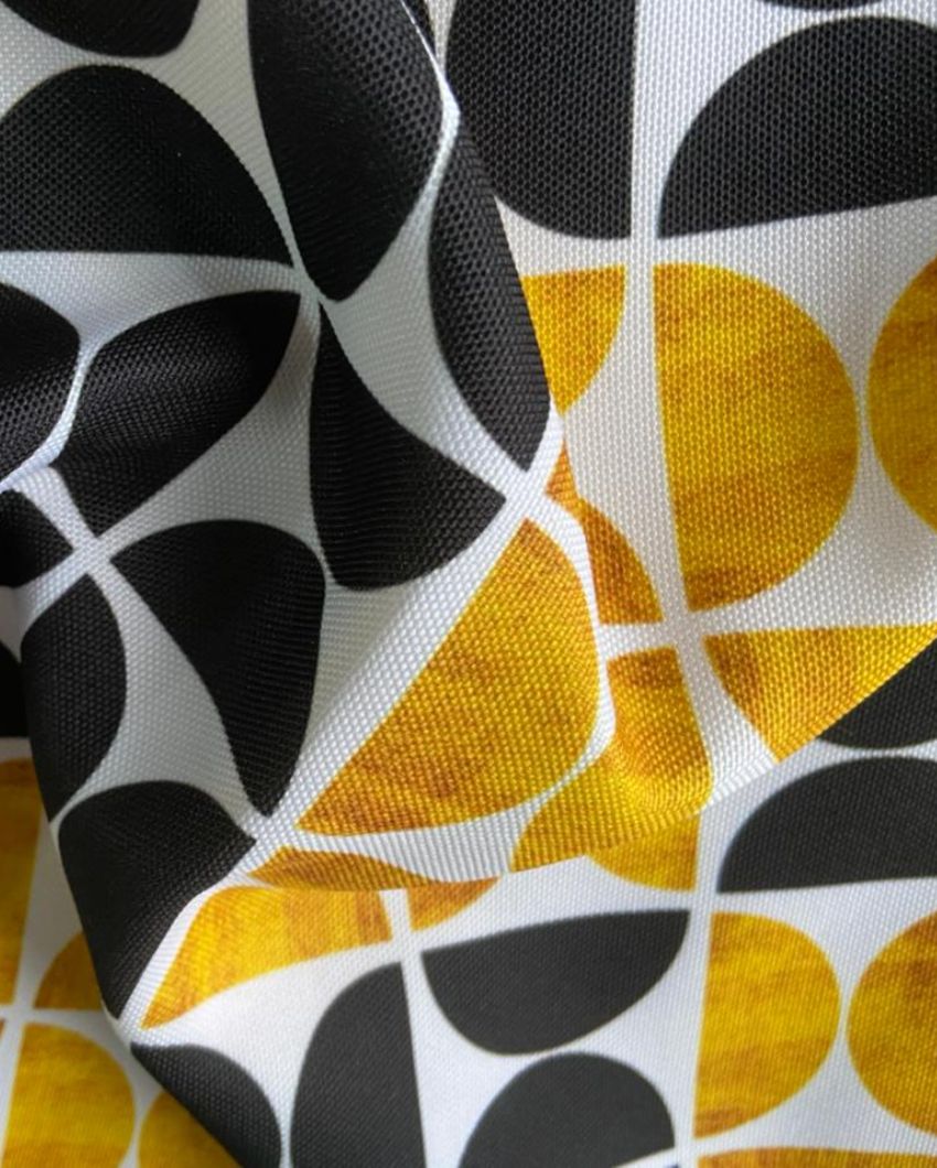 Yellow And Black Geometric Table Runner