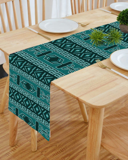 Blue Ethnic Motifs Table Runner