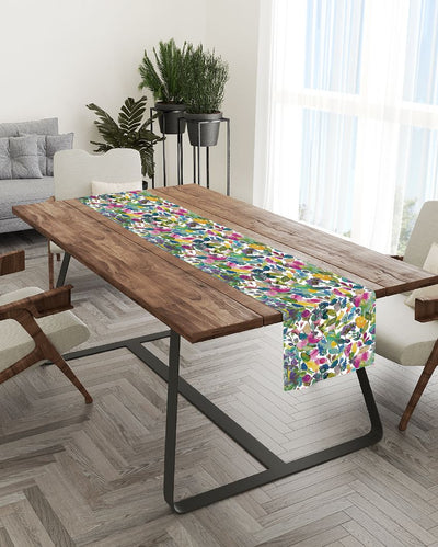 Elegant Floral Ployester  Table Runner