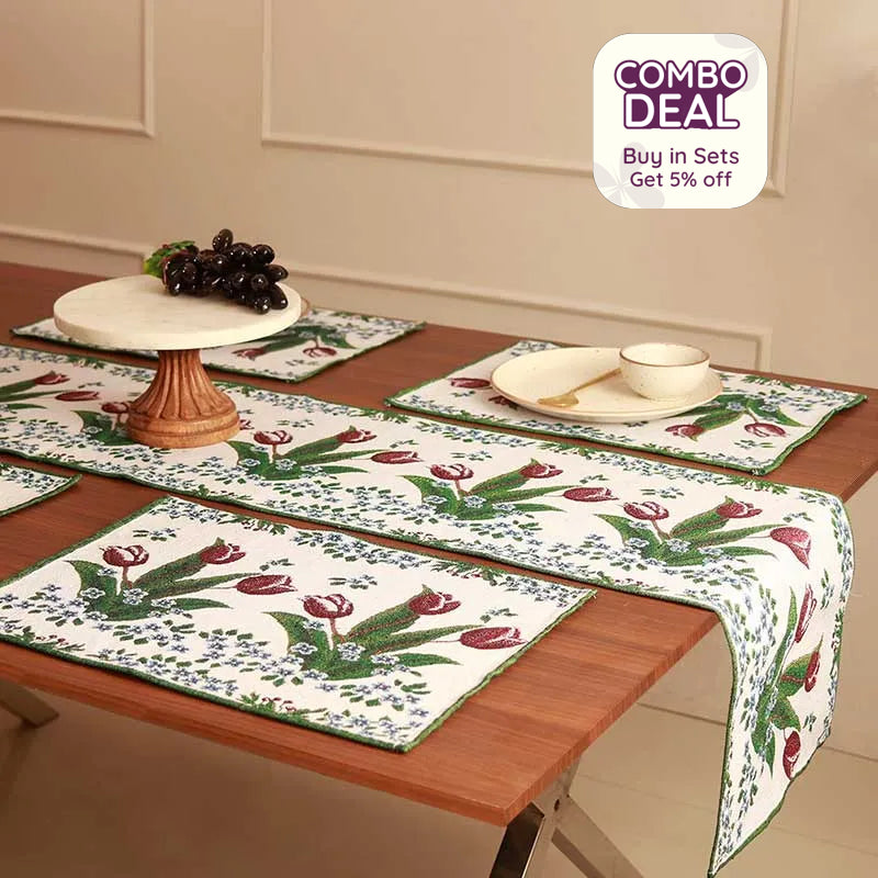 Cascading Petals Table Runner & Placemat Set
