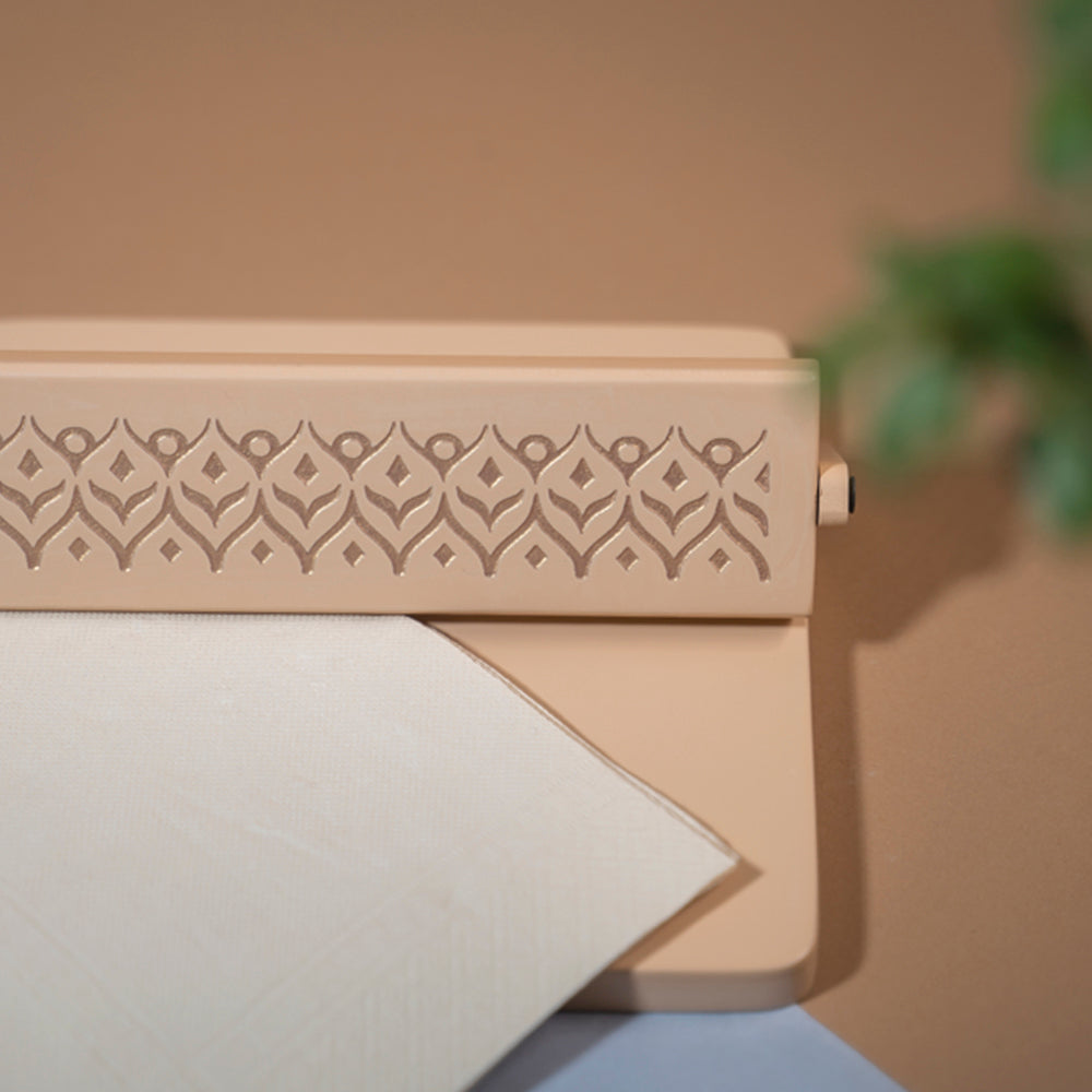 Vanilla Beige Tissue Tray | Wooden | 7 inches