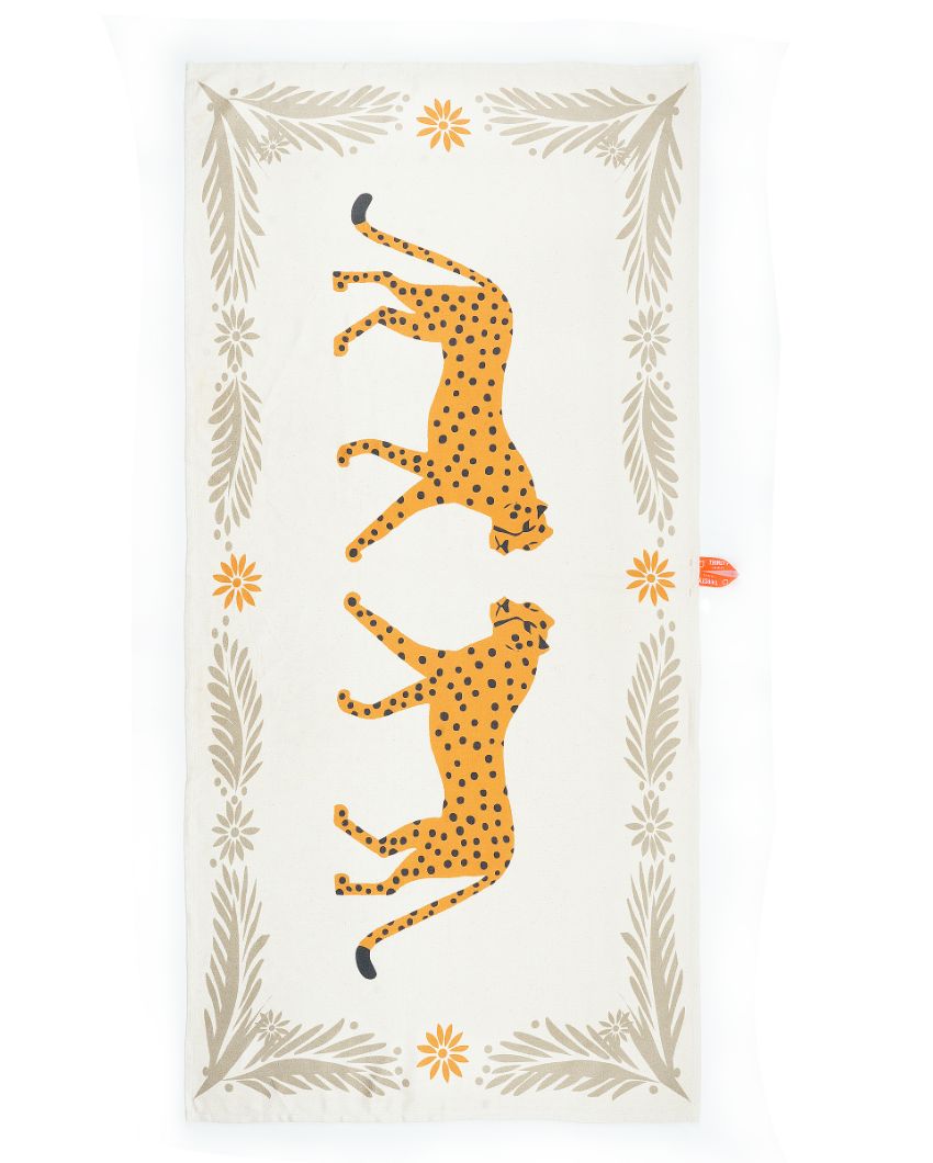 Cheetah Charm Bamboo Bath Light Weighted Towel | 27 x 55 inches