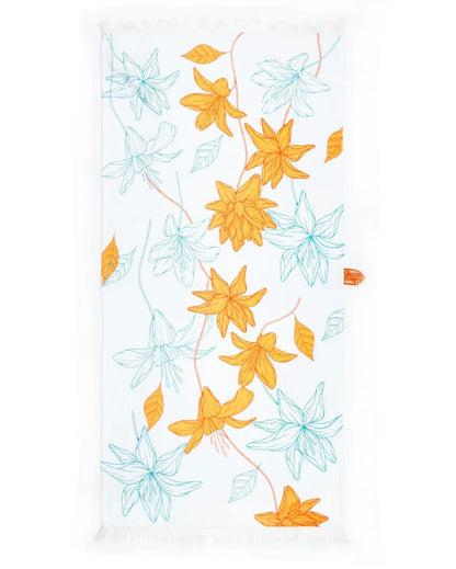 Sunlit Bloom Bamboo Bath Light Weighted Towel | 27 x 55 inches