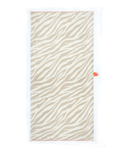 Taupe Tiger Bamboo Bath Light Weighted Towel | 27 x 55 inches