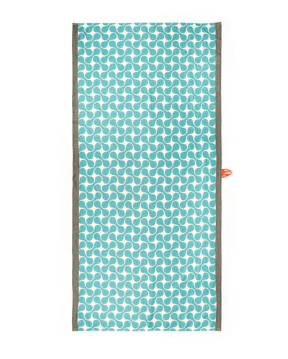 Turquoise Tile Bamboo Bath Light Weighted Towel | 27 x 55 inches