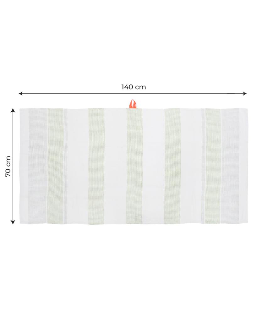 Eco-Friendly Bamboo Dobby Cotton Bath Towel | 28 x 55 inches