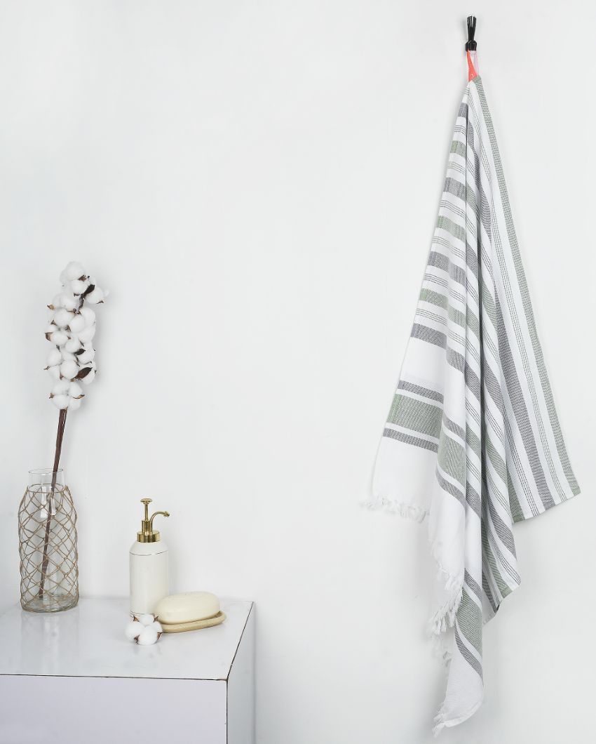 Cambric Multi Stripe Cotton Bath Towel | 59 x 30 inches