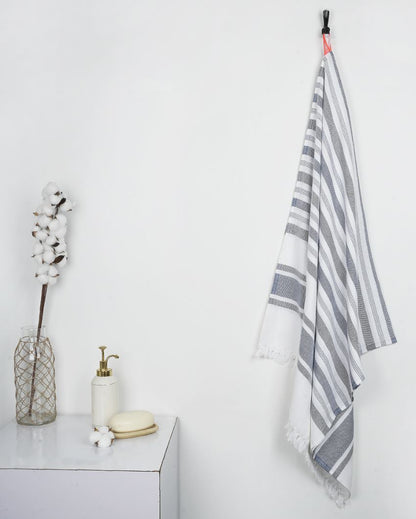 Cambric Multi Stripe Cotton Bath Towel | 59 x 30 inches