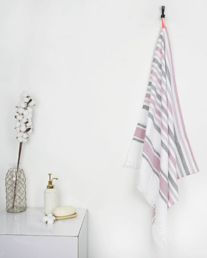 Cambric Multi Stripe Cotton Bath Towel | 59 x 30 inches