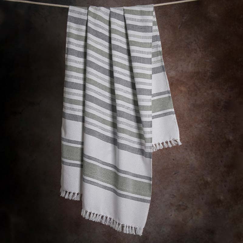 Cambric Multi-Stripe Bath Towels | Set of 3 Default Title
