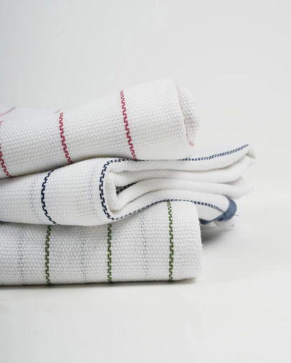 Cambric Pin-Stripe Cotton Bath Towel | 30 x 59 inches