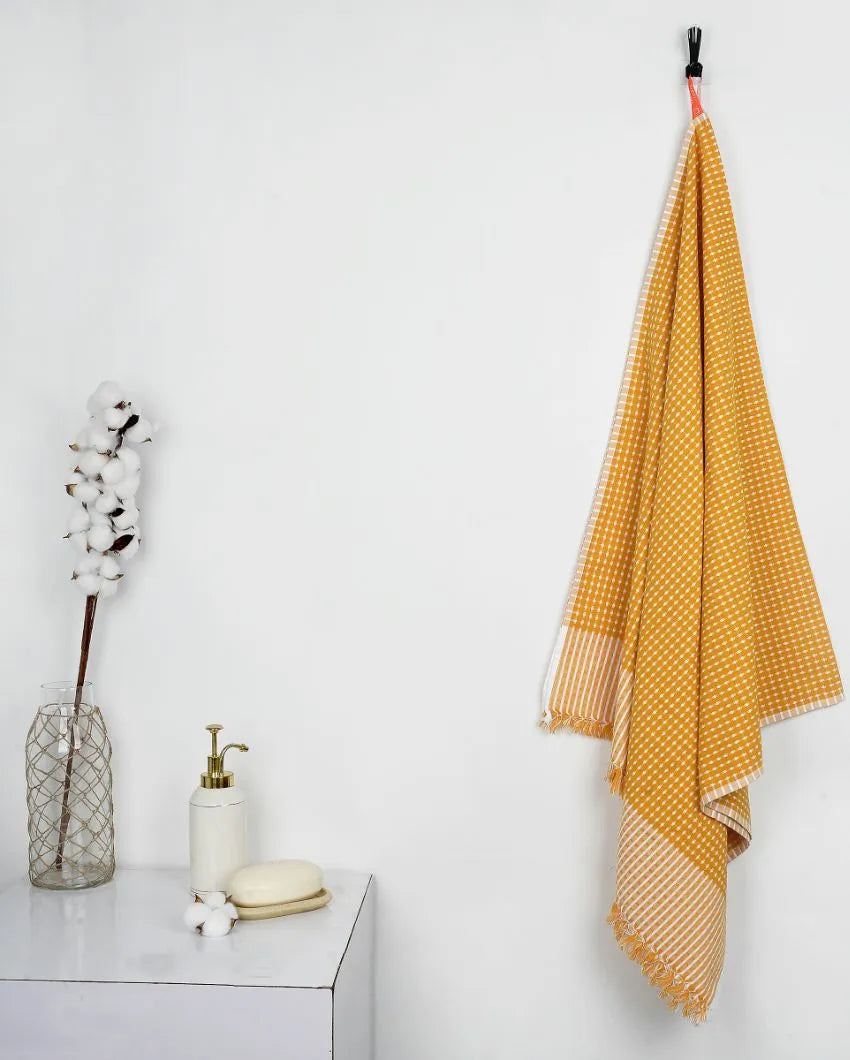 Honey Comb Cotton Bath Towel | 59x30 inches