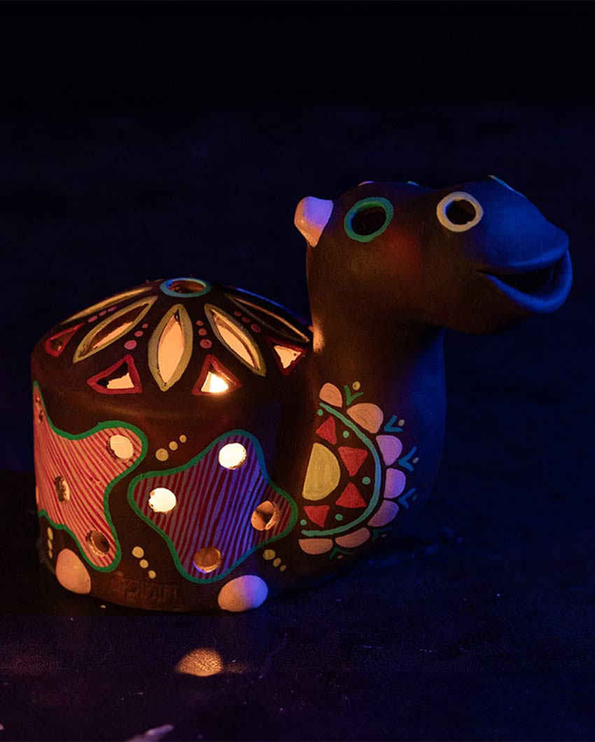 Beautiful Design Terracotta Camel Tealight Cover | 8 x 5 x 7 inches