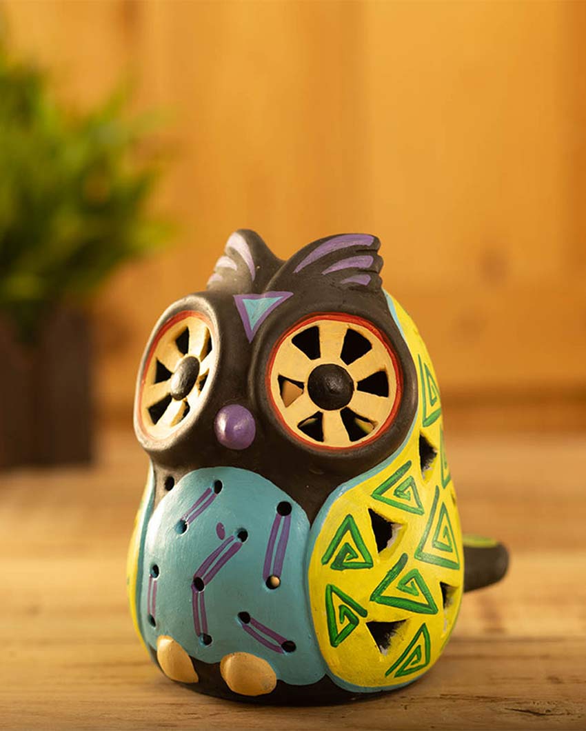 Beautiful Design Terracotta Owl Tealight Cover | 6 x 5 x 6 inches