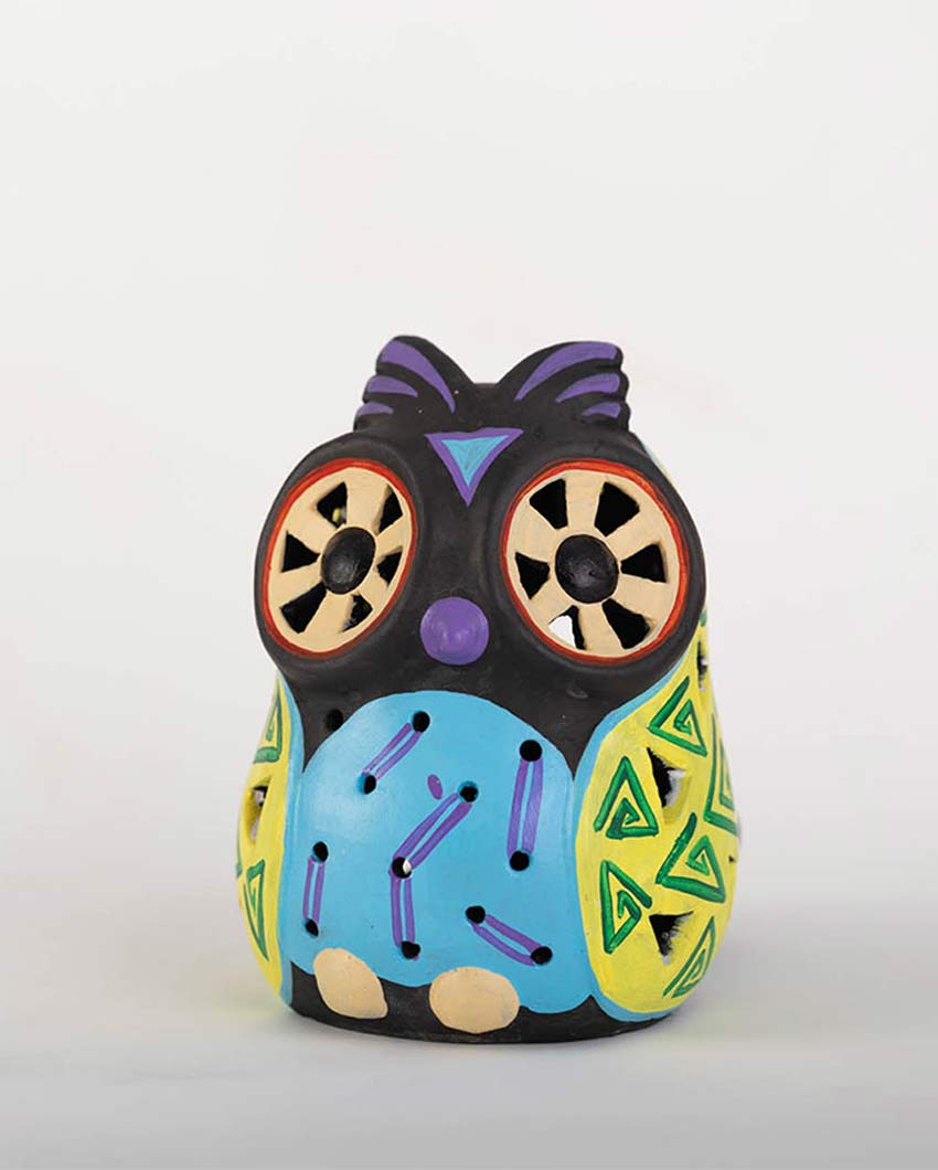 Beautiful Design Terracotta Owl Tealight Cover | 6 x 5 x 6 inches