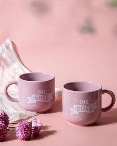 The Boss Stoneware Mugs | Set of 2