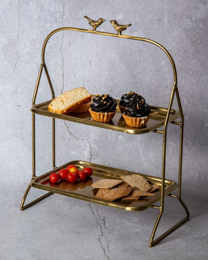 2 Tier Birdie Serving Tray Platter