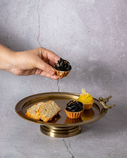 Birdie Cake Stand with Glass Cloche | 9 x 9 inches