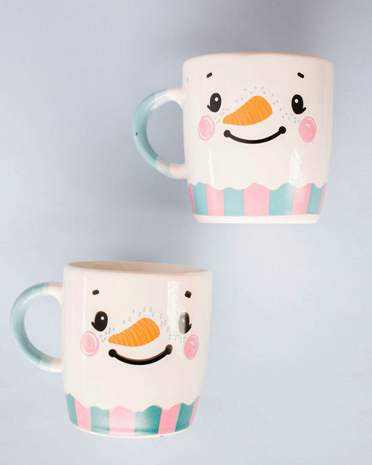 Lovable Snowman Mugs | Set of 2