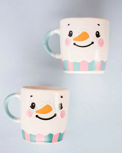 Lovable Snowman Mugs | Set of 2