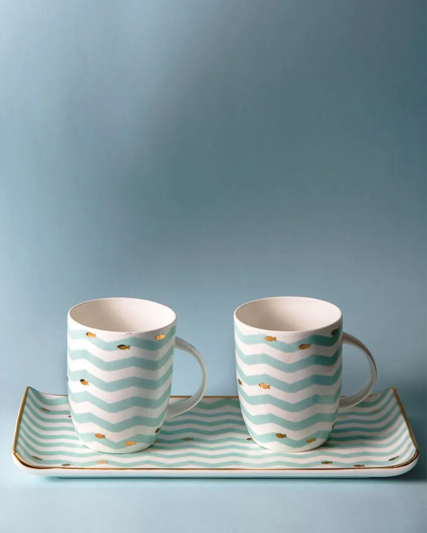 24 Karat Gold Detailed Nemo Mug & Platter Set