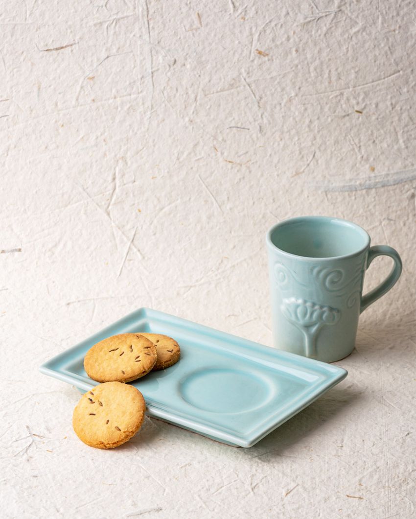 Breeze Stoneware Tea Set Sky Blue