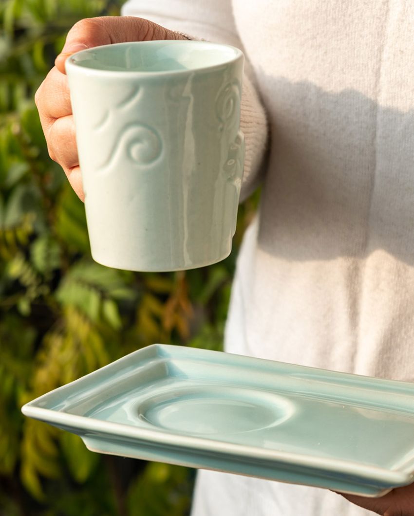 Breeze Stoneware Tea Set Sky Blue