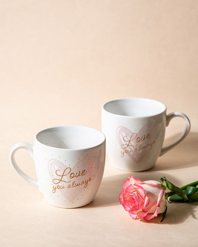 Love You Always Stoneware Mugs | Set Of 2