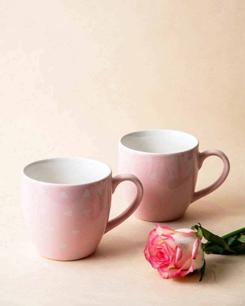 All Hearts Stoneware Mugs | Set Of 2