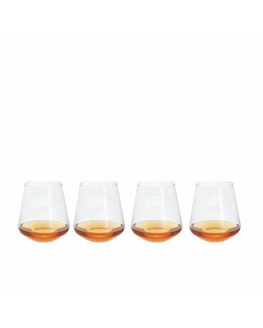 Beautiful Clear Shade Whiskey Glasses | 4 x 4 inches | Set of 4 | 480ml