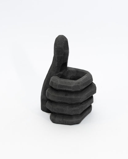 Practical Stylish Design Thumbs Up Concrete Organizer | 6 x 5 x 4 inches