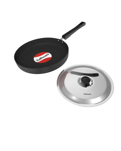 Induction Base Deep Fry Pan with Stainless Steel Lid