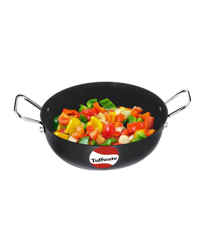 Non-stick Virgin Aluminium Deep Kadhai with Steel Wire Handles
